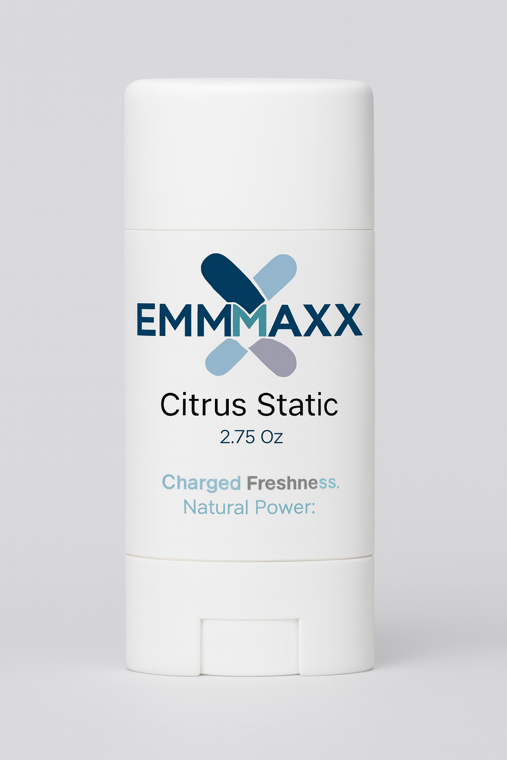 EMMMAXX Citrus Static deodorant stick on a light gray background