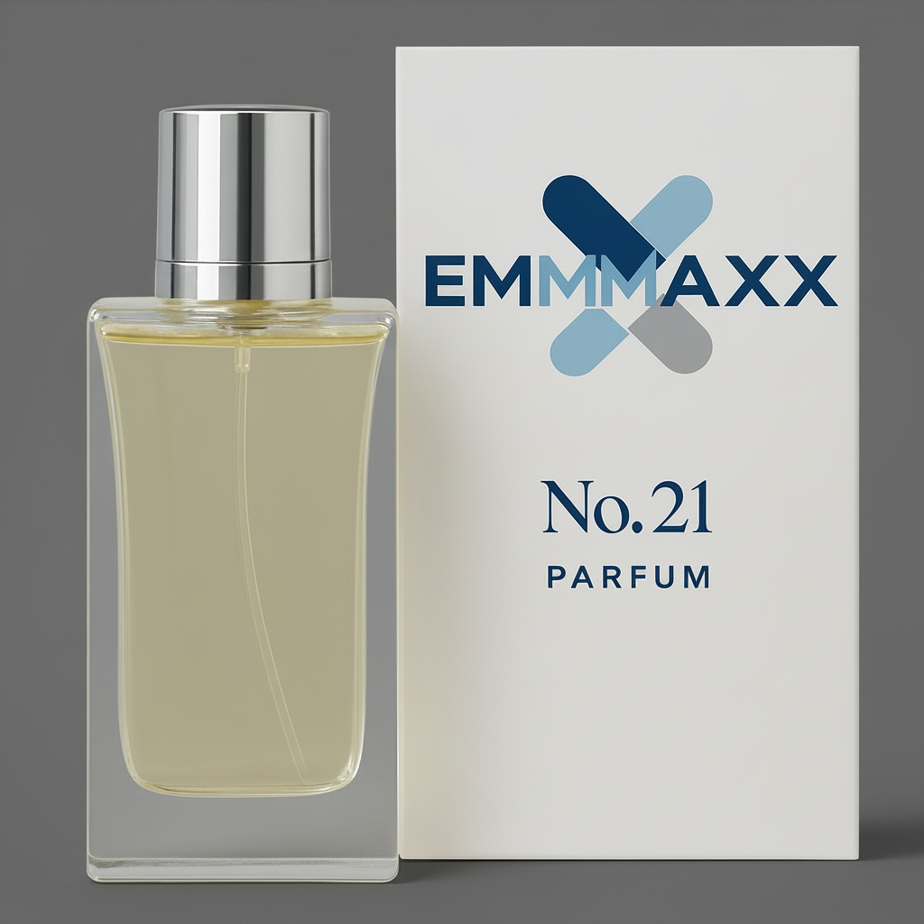 EMM MAXX No.21 parfum bottle and packaging on a white background